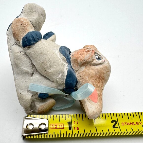 Dreamsicles Easter Rabbit Bunny Cast Art Signed Kristin Handpainted Ceramic Vtg - Picture 4 of 9